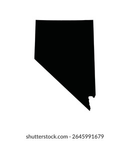 Black outline map of Nevada state