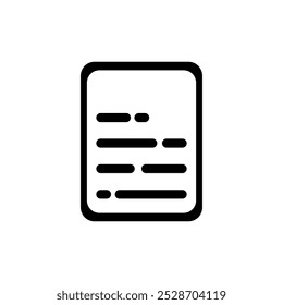 black outline note icon vector isolated on white background. note hd. note eps. illustration document