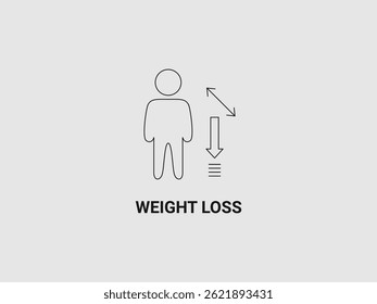 A black outline of a person icon with a downward arrow and diagonal arrows pointing inwards towards the person