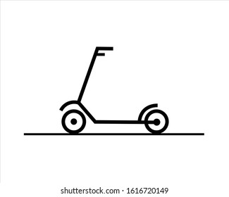 black outline scooter logo vector