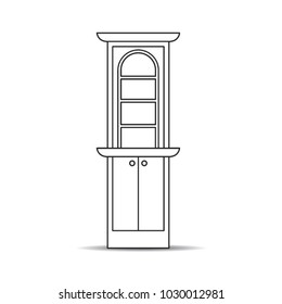 black outline showcase vector cartoon
