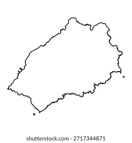 Schwarze Skizze des Landes Saint Helena