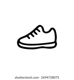 Esquema negro de una zapatilla