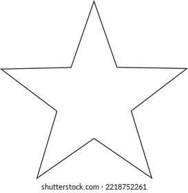 Black outline of a star with no color