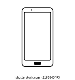 Black Outline Stroke Line Smartphone icon free vector clipart for business icon and interface website design