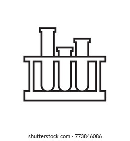 black outline test tube rack vector drawing