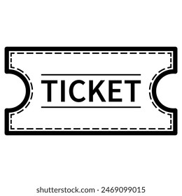 black outline ticket icon clip art symbol for element decoration vector illustration isolated on transparent background