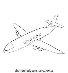 Airplane Silhouette Stock Illustration 198521726