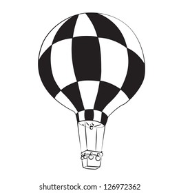 Black outline vector balloon on white background.