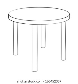 Black outline vector chair on white background.