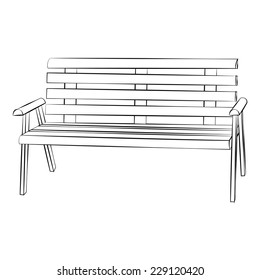 Black outline vector chair on white background.
