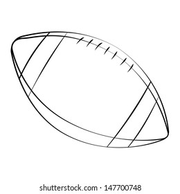 Black Outline Vector Football On White Stock Vector (Royalty Free ...