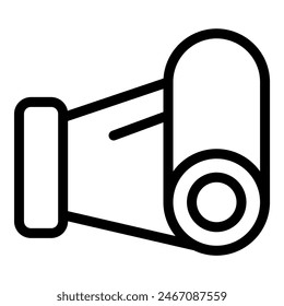 Black outline vector icon of a camcorder for multimedia and filming concepts