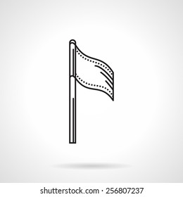 Black outline vector icon for capture flag in paintball game.