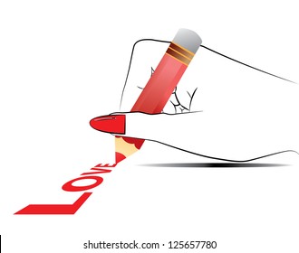 Black outline vector love on white background.