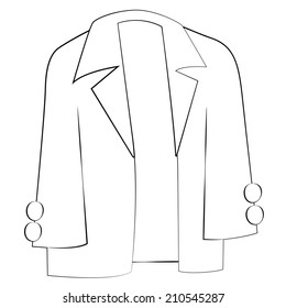 Black outline vector shirt on white background.