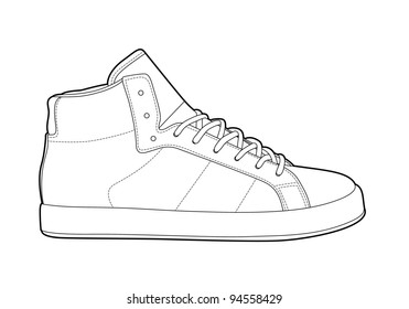 sneaker outlines
