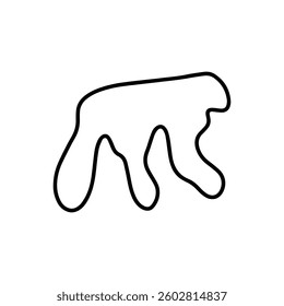 Black outline waterdrop element design