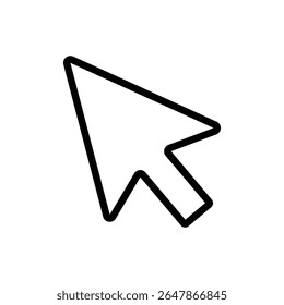 Zwart geschetste cursor pointer icon vector	