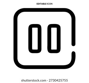 Um ícone de quadrado preto com contorno contendo dois zeros, representando um display digital ou cronometrado.