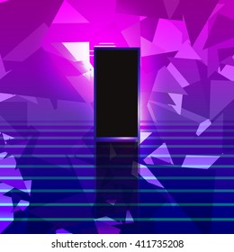 Black output on abstract background