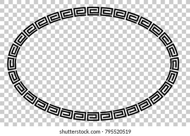 Black Oval Frame for Certificate, Placard Go Xi Fat Cai, Imlek Moment or other China Related, at Transparent Effect Background
