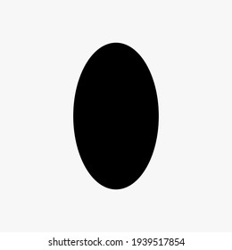 Black oval icon vector design on white background