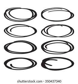 Black oval marker set for highlight. 
