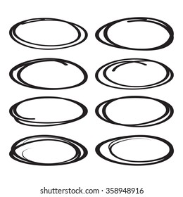 Black oval marker set for highlight. 