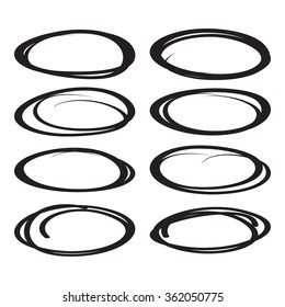 Black oval marker set for highlight. 