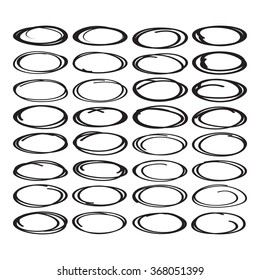 Black oval marker set for highlight. 