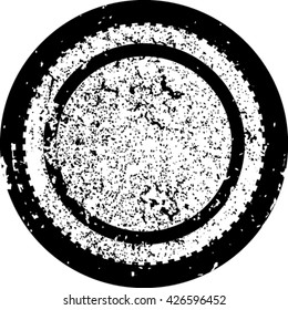 Black Oval Post Stamps. Grunge Rubber Stamp with Distressed Texture. Vector