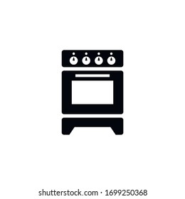 Black Oven icon isolated on white background