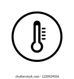 Black over high temperature retardancy icon, simple graphic protection flat design pictogram vector for app ads label logo web banner button ui ux interface elements isolated on white background