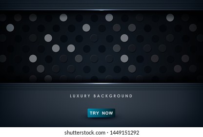 Black overlap background vector. Realistic overlap layer on pattern background. vector illustration.
