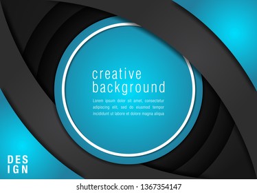 Black Overlap Modern Background