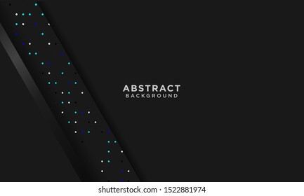 black overlapping background with glitters, black friday background, premium vector