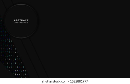 black overlapping background with glitters, black friday background, premium vector