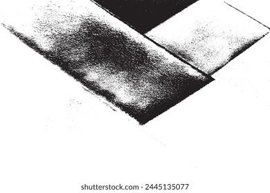 black overlay monochrome grunge seamless texture on white background, vector for background texture