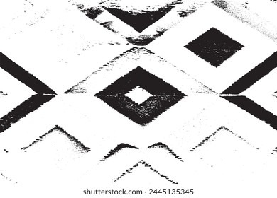 black overlay monochrome grunge seamless texture on white background, vector for background texture