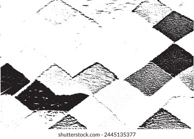 black overlay monochrome grunge seamless texture on white background, vector for background texture