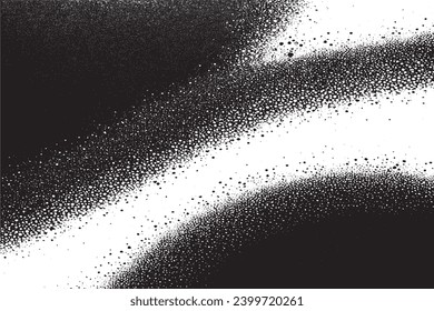 black overlay monochrome grungy sandy texture on white background, vector image background texture
