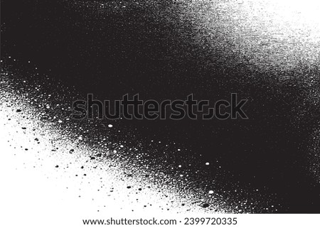 black overlay monochrome grungy sandy texture on white background, vector image background texture