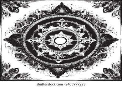 black overlay monochrome grungy texture on white background, vector illustration background texture
