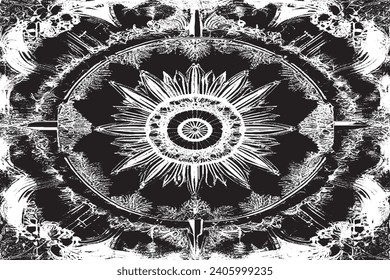 black overlay monochrome grungy texture on white background, vector illustration background texture