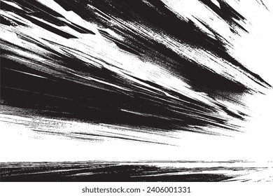 black overlay monochrome grungy texture on white background, vector illustration background texture