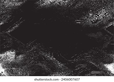 black overlay monochrome grungy texture on white background, vector illustration background texture