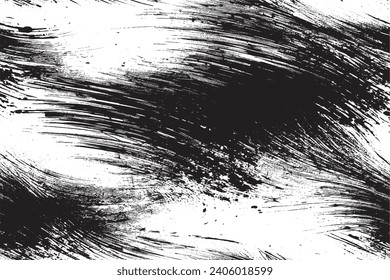 black overlay monochrome grungy texture on white background, vector illustration background texture