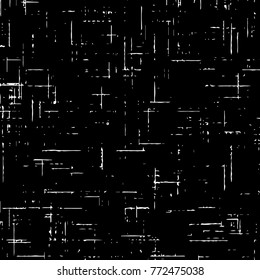 Black overlaying background with intersecting scratches. Vector illustration