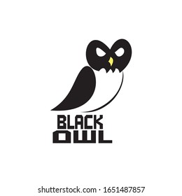 black owl logo creative brand to marketing concept